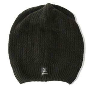 KNITTED 100% HEMP  BEANIE - BLACK